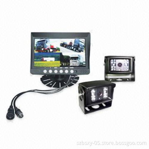 CCTV Cameras with 7-inch Digital Split Screen, for Trucks and All Types of Buses